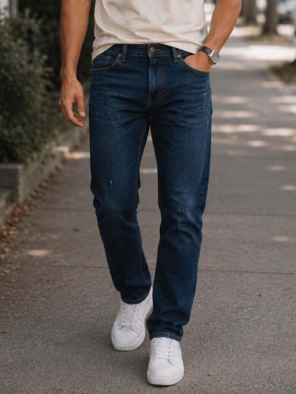 George Men's 31x30 Dark Wash Stretch Slim Fit Denim Jeans